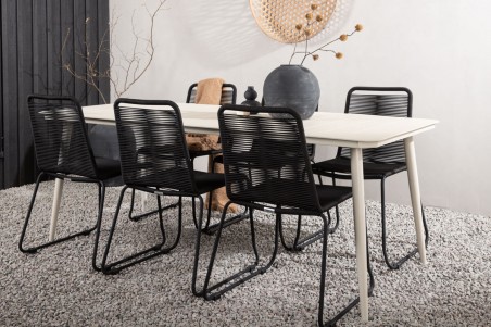 Lina & Lindos matgrupp beige/svart Venture Home