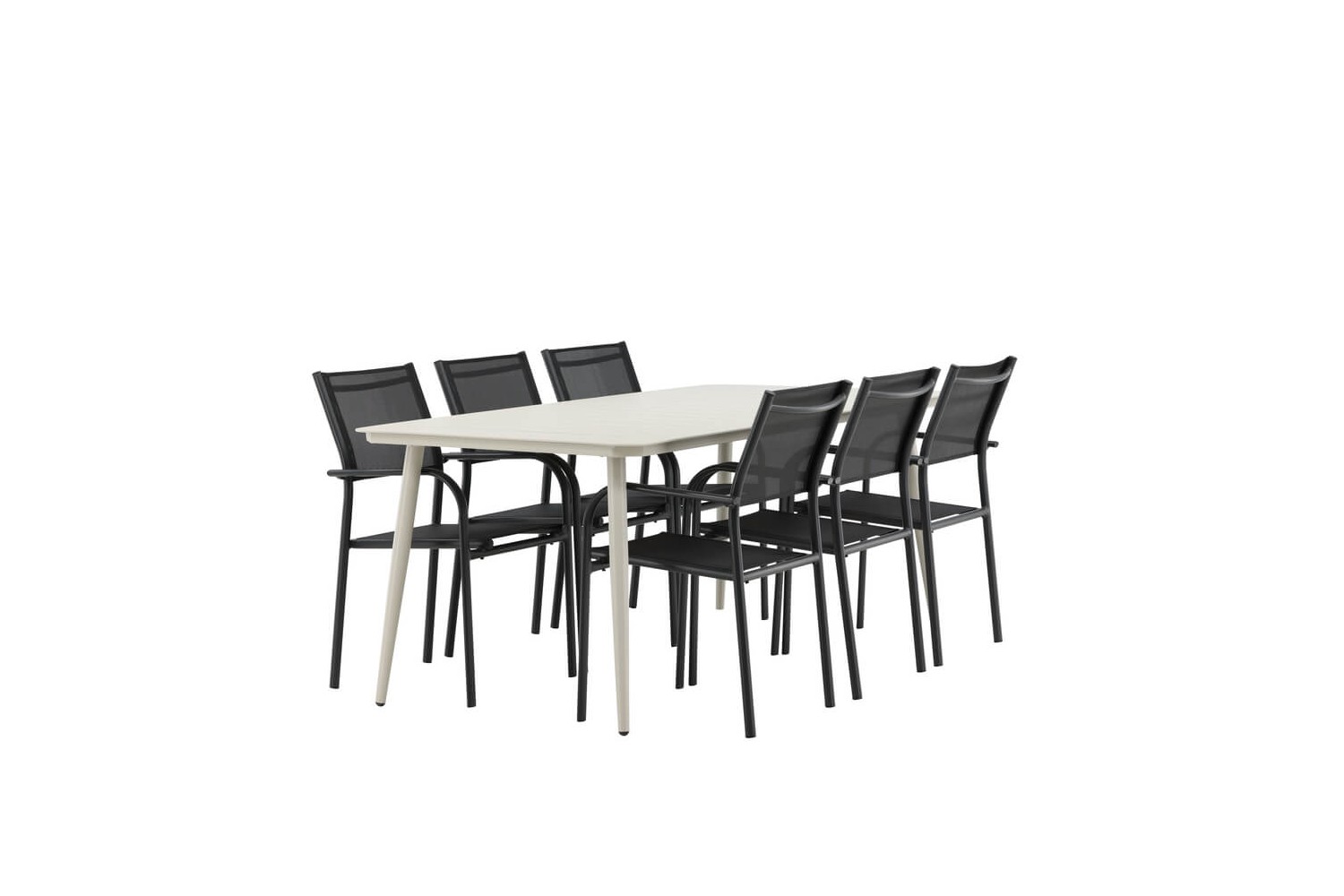 Lina & Santorini matgrupp beige/svart Venture Home