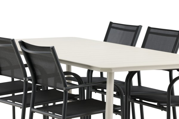 Lina & Santorini matgrupp beige/svart Venture Home
