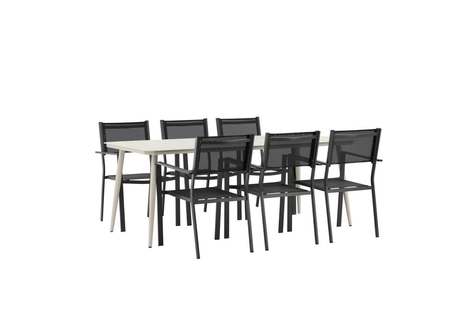 Lina & Copacabana matgrupp beige/svart Venture Home