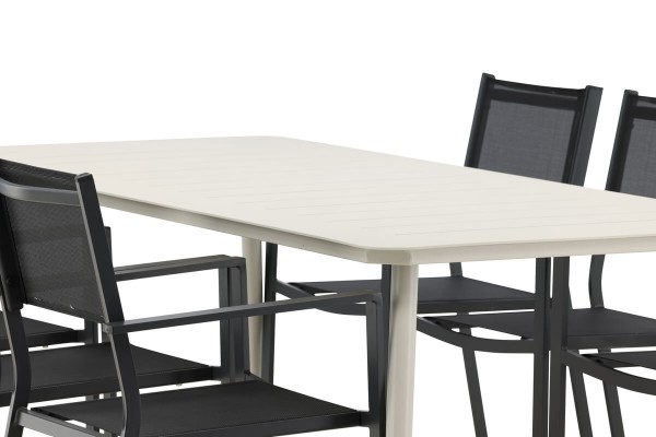 Lina & Copacabana matgrupp beige/svart Venture Home