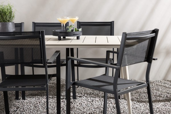Lina & Copacabana matgrupp beige/svart Venture Home