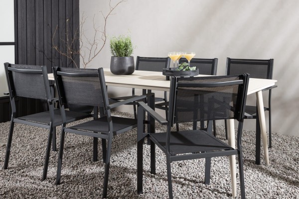 Lina & Copacabana matgrupp beige/svart Venture Home