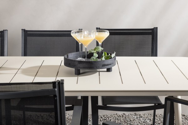 Lina & Copacabana matgrupp beige/svart Venture Home