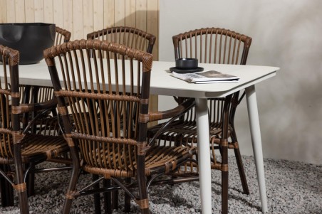 Lina & Galera matgrupp beige/brun Venture Home