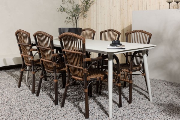 Lina & Galera matgrupp beige/brun Venture Home