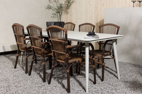 Lina & Galera matgrupp beige/brun Venture Home