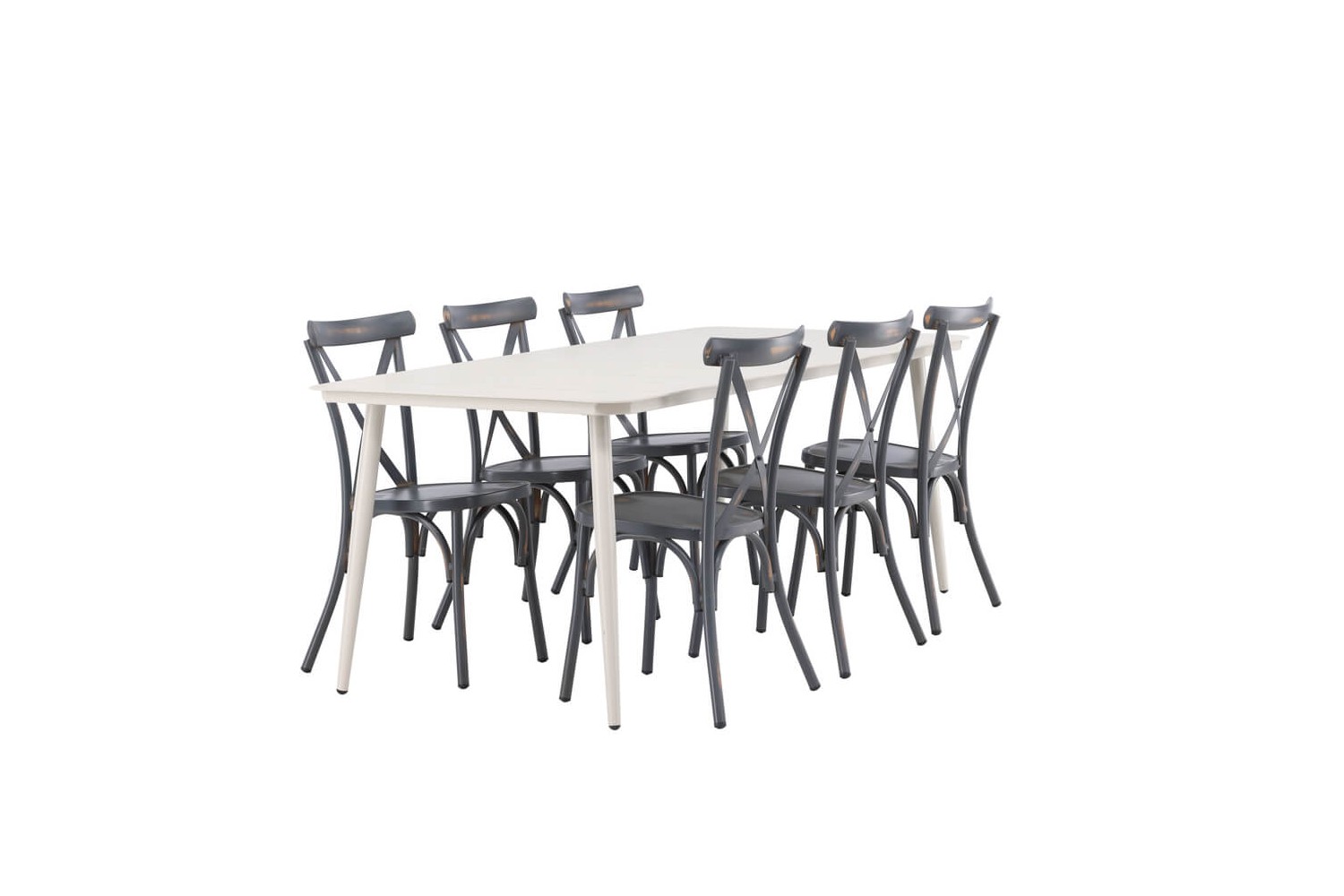 Lina & Tablas matgrupp beige/mörkgrå Venture Home