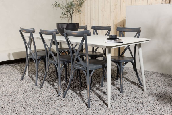 Lina & Tablas matgrupp beige/mörkgrå Venture Home