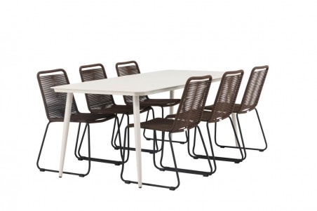 Lina & Lindos matgrupp beige/brun Venture Home