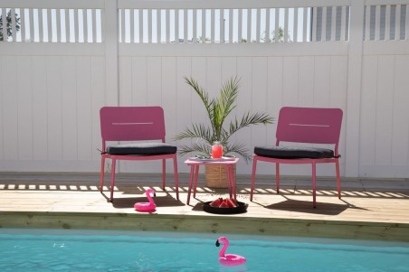Lina loungestol 2-pack rosa Venture Design