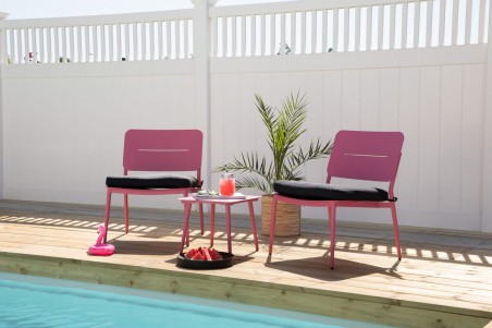 Lina sidobord 40x40x33 cm rosa Venture Home
