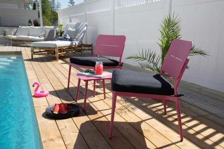 Lina sidobord 40x40x33 cm rosa Venture Home