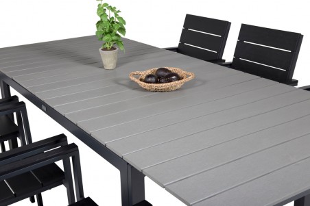 Levels rektangulär matgrupp svart/grå Venture Home
