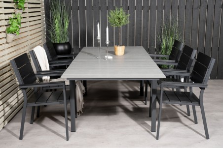 Levels rektangulär matgrupp svart/grå Venture Home
