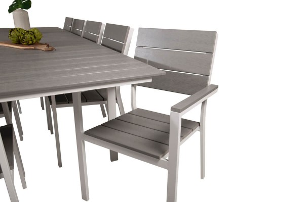 Levels rektangulär matgrupp grå/vit Venture Home