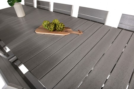Levels rektangulär matgrupp grå/vit Venture Home