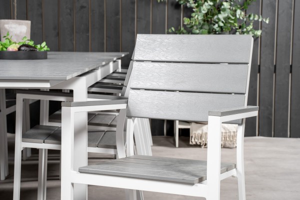 Levels rektangulär matgrupp grå/vit Venture Home