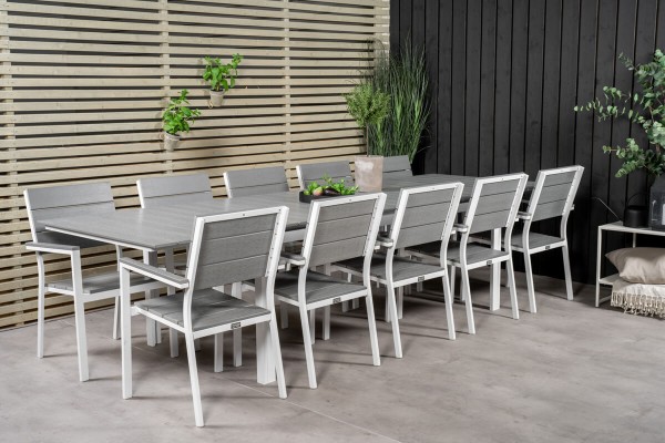 Levels rektangulär matgrupp grå/vit Venture Home