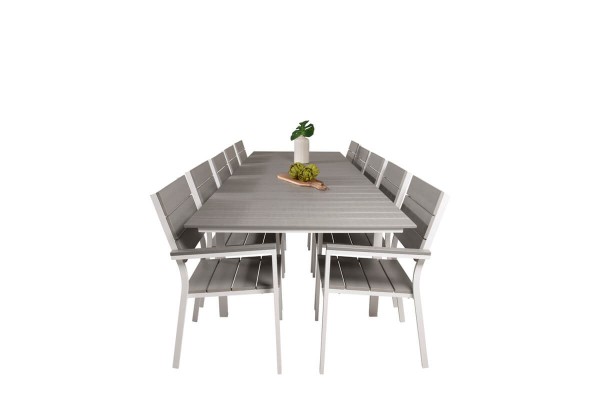 Levels rektangulär matgrupp grå/vit Venture Home
