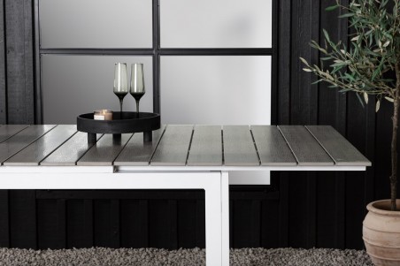 Levels matbord 160/240x100x75 cm vit/grå Venture Home