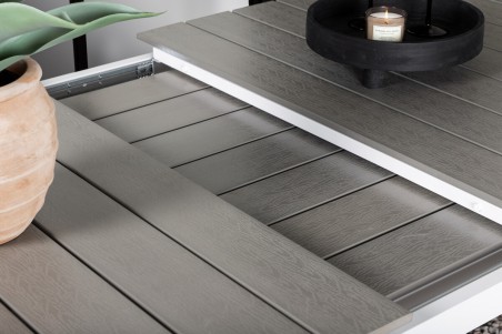 Levels matbord 160/240x100x75 cm vit/grå Venture Home