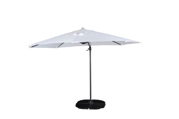 Leeds parasoll Ø300 cm vit/svart Venture Home