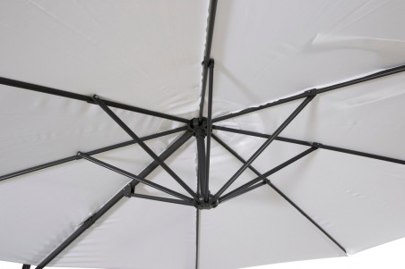 Leeds parasoll Ø300 cm vit/svart Venture Home