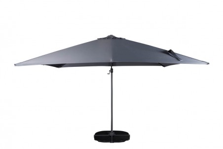 Leeds parasoll 300x300x270 cm mörkgrå Venture Home