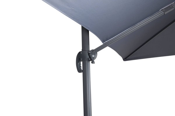 Leeds parasoll 300x300x270 cm mörkgrå Venture Home