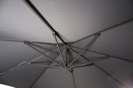 Leeds parasoll 300x300x270 cm mörkgrå Venture Home