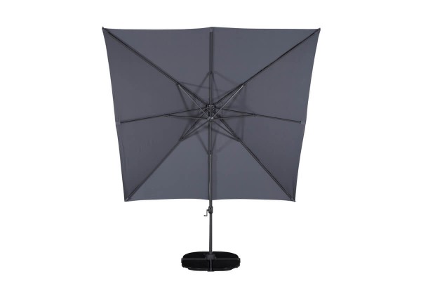 Leeds parasoll 300x300x270 cm mörkgrå Venture Home