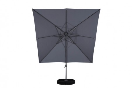 Leeds parasoll 300x300x270 cm mörkgrå Venture Home