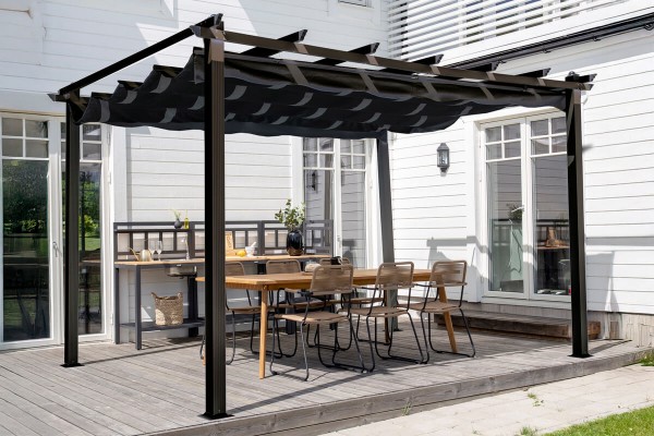Lazio pergola 395x295x245 cm svart Venture Home
