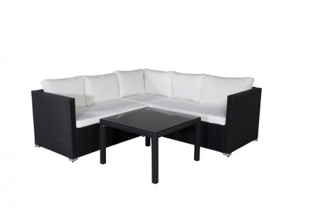 Kuba hörngrupp svart/vit Venture Home