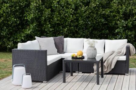 Kuba hörngrupp svart/vit Venture Home