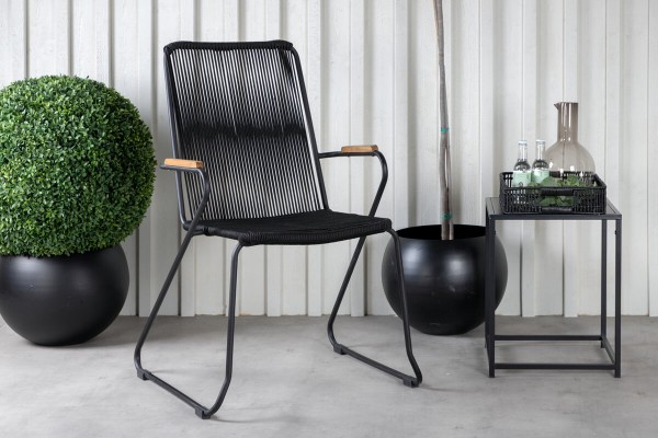 Khung, Bois matgrupp 1 bord + 6 stolar svart/natur Venture Home