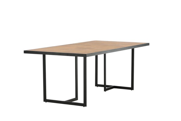 Khung matbord 200x100x75 cm natur/svart Venture Home