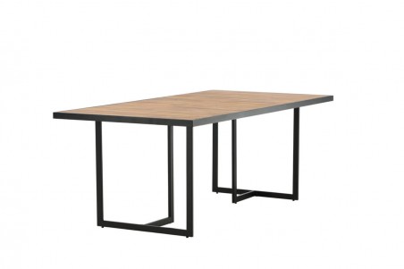 Khung matbord 200x100x75 cm natur/svart Venture Home