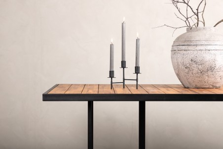 Khung matbord 200x100x75 cm natur/svart Venture Home