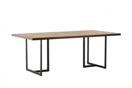 Khung matbord 200x100x75 cm natur/svart Venture Home