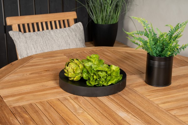 Kenya rund matgrupp 1 bord + 4 stolar natur Venture Home