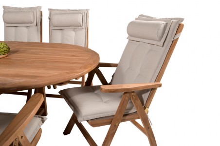 Kenya matgrupp 1 bord + 8 pos.stolar natur Venture Home