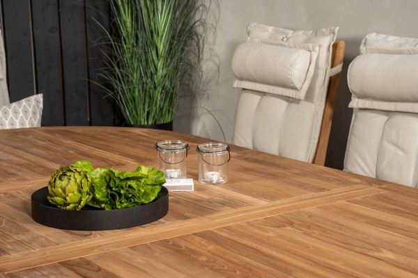 Kenya matgrupp 1 bord + 8 pos.stolar natur Venture Home