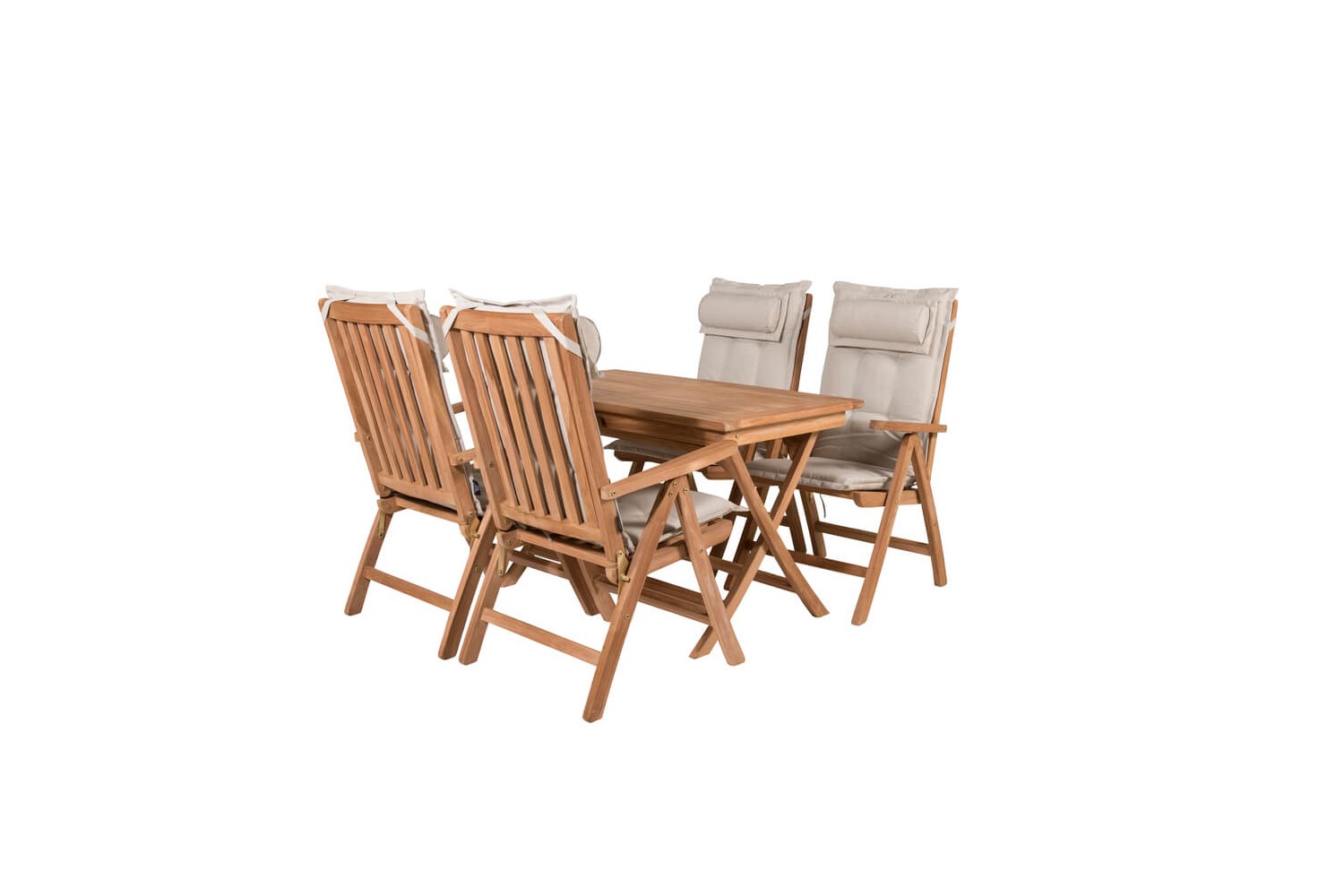 Kenya matgrupp 1 bord + 4 pos.stolar natur Venture Home