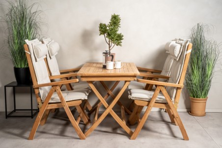 Kenya matgrupp 1 bord + 4 pos.stolar natur Venture Home
