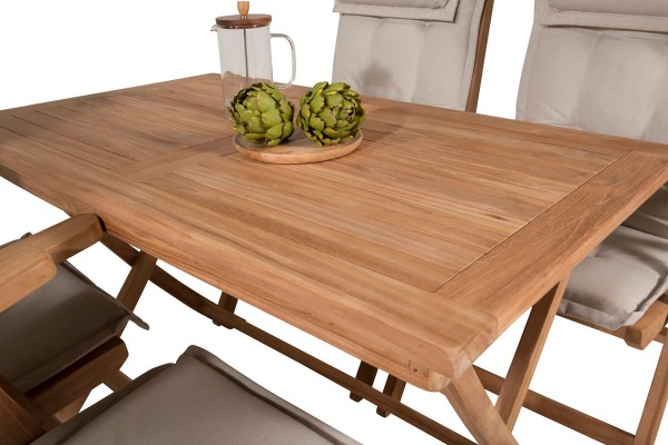 Kenya matgrupp 1 bord + 4 pos.stolar natur Venture Home