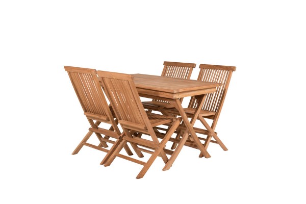 Kenya matgrupp 1 bord + 4 stolar natur Venture Home