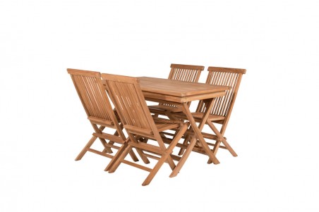 Kenya matgrupp 1 bord + 4 stolar natur Venture Home