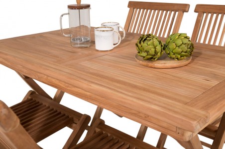 Kenya matgrupp 1 bord + 4 stolar natur Venture Home